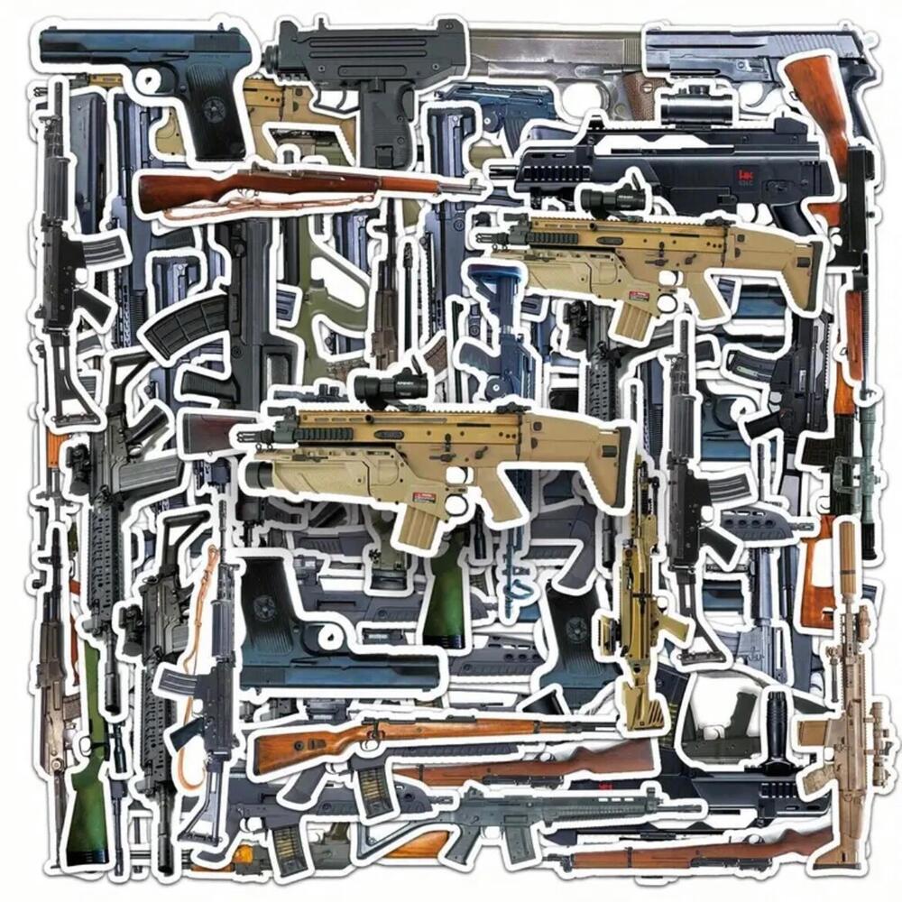 GUN SAFE Hunting Rifle Pistol Military Decal Sticker Pack - Lot of 10 9mm AR